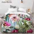 3D HD Digital Print Custom Duvet Cover,Comforter/Quilt/Blanket case Queen/King Bedding 220x240/200x200,Green leaf