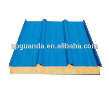 Color plate housing with Rockwool interlayer Flame-retardant materials