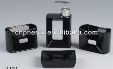 4pcs Ceramic bathroom accessory set /Lotion Dispenser/Tumbler/Toothbrush Holder/Soap dish