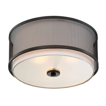 Modern 3-Light Metal Mesh Cage Flush Mount Ceiling Light