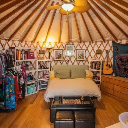 Winter Mongolian Yurt Australian Pine Family Camping Tent Resort