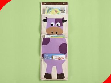 Cartoon Printed Polyester Childrens Hanging Tool Wall Pocket Organizer For Home