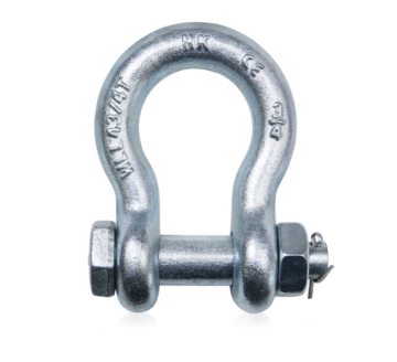 Low-Cost Galvanized Bow Type Shackles for Rigging Accessories with Wire Ropes