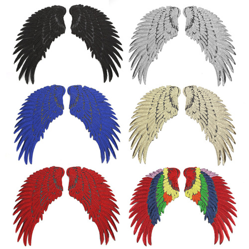 Vải thêu Sequins Feather Patch Phụ kiện Cánh