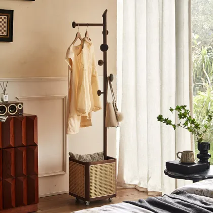 Dreamhause Solid Wood Bedroom Clothes Hat Rack
