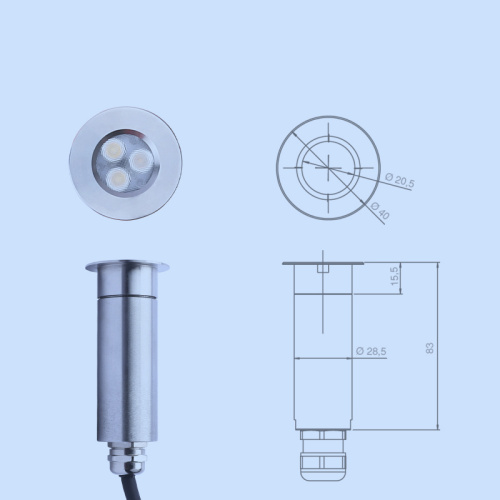 2022 Poolux impermeable SS304 Luz de piscina empotrada