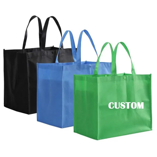 Woven Fabric Personalized Tote Bags For Business Shopping Bag Wholesale Reusable Grocery Sale Recycle Custom Promo Bags