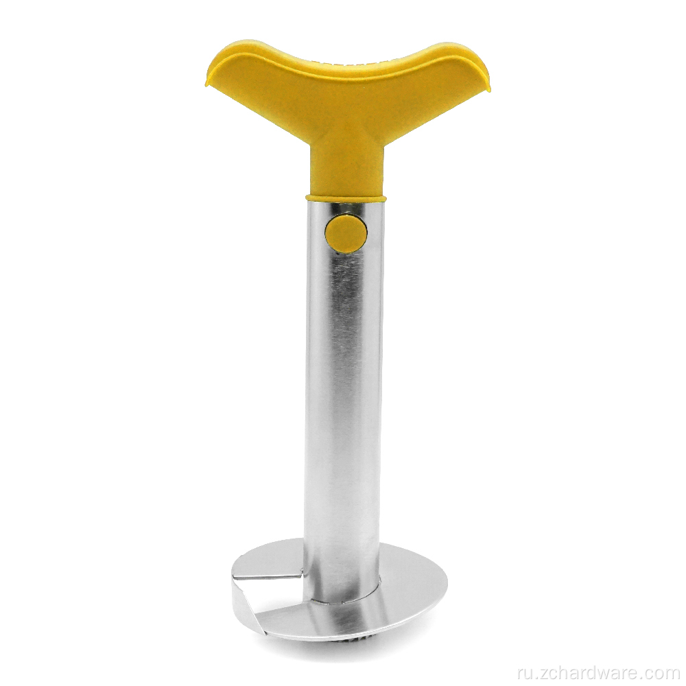 Ручное средство для снятия ядра ручного ананаса с желтой ручкой