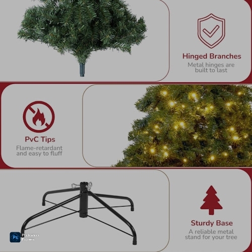 Elegant Artificial Christmas Tree with Lights