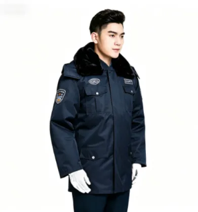 Security Winter Coat Reflective Warm Long Coat