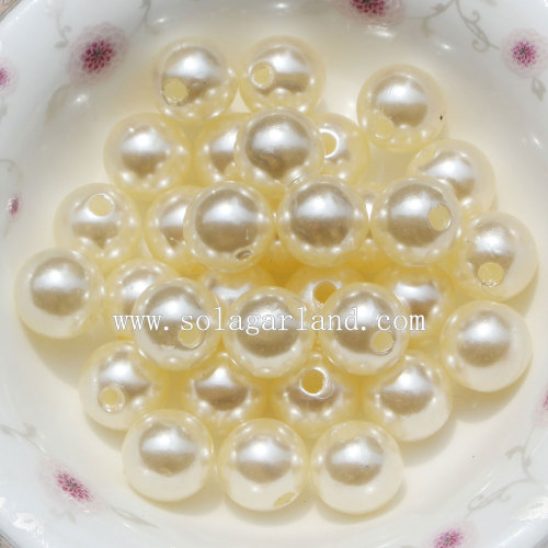 ABS plastic Round Pearl Beads Faux Imitation Jewelry Pearl in Bulk