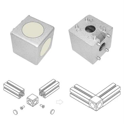 Single-Side Bracket Corner Connectors for Aluminum Extrusion Profile Finger Ball Jointed Boards with Triangle Structure: Enhancing Structural Integrity and Aesthetics
