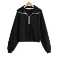 Übergroße halbe Zip -Sweatshirts