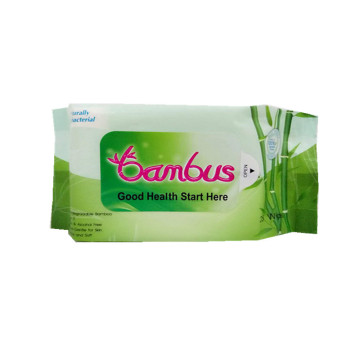 Lingettes humides bio 100% fibre de bambou
