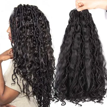 Mermaid Locs 20 inch 18 roots/pack Synthetic Braiding Crochet Hair Ombre Crochet Hair Extension For Afro Women