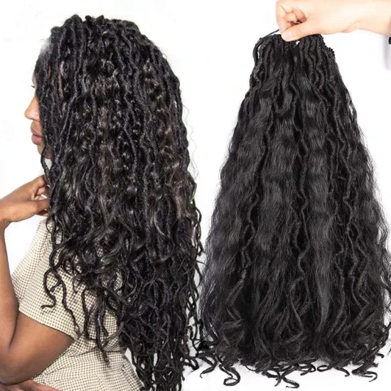 Mermaid Locs 20 inch 18 roots/pack Synthetic Braiding Crochet Hair Ombre Crochet Hair Extension For Afro Women