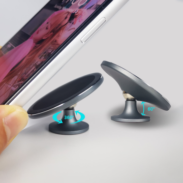 Nuovo supporto per cellulare a rotazione a 360 °: supporto per telefono in alluminio stampato su sublimazione e supporto per auto