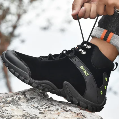 R.XJIAN brand new leather couple outdoor hiking shoes casual warm snow boots shoes waterproof shoes ski shoes