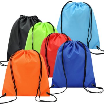 Custom Logo Promotional Drawstring Backpack Bags in Bulk: Ideal for Gym and Travel Use - Available in Multicolor