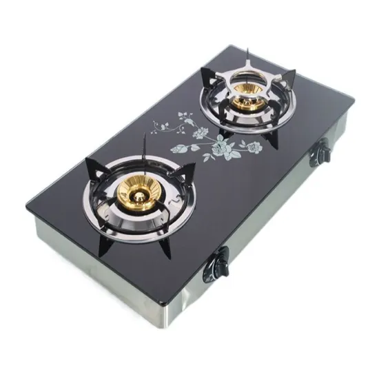 Home Indoor Kitchen Cooktops Tempered Glass Top Gas Cooker Stove 2 Burner Stove