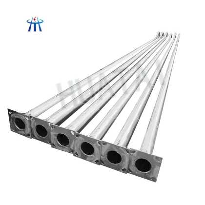 Huatai Cheap Galvanized Electric Steel Street Light Poles 7m-8m