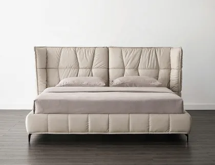 Luxury Modern Leather Upholstered Double Bed