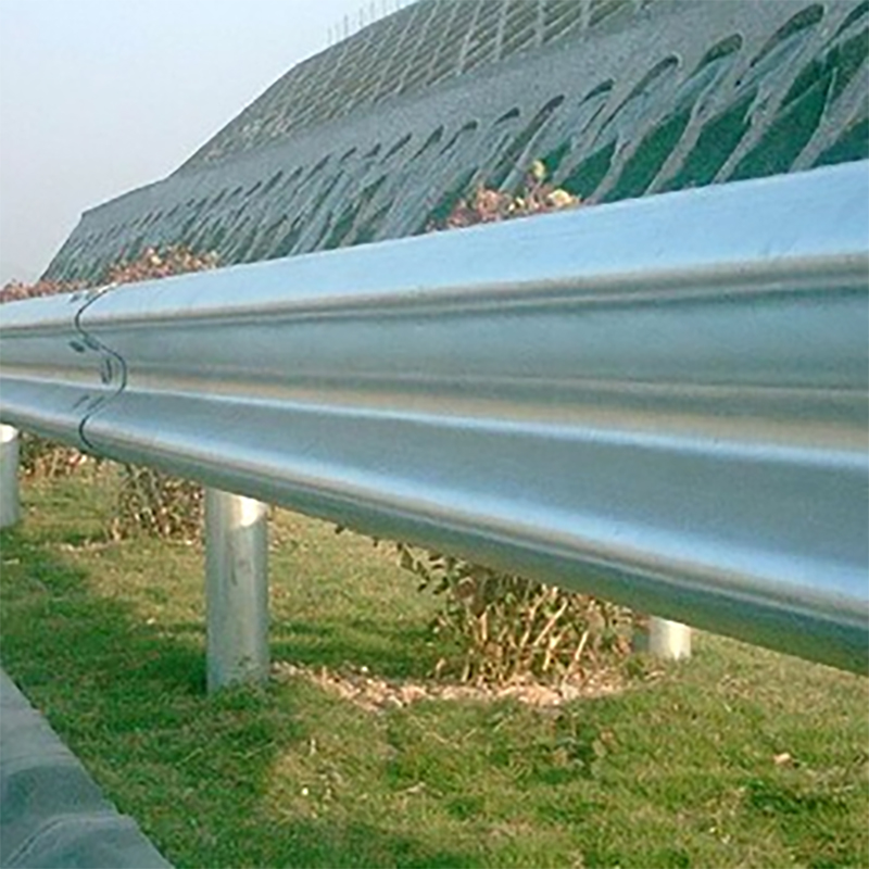 Galvanized steel corrugated guardrail