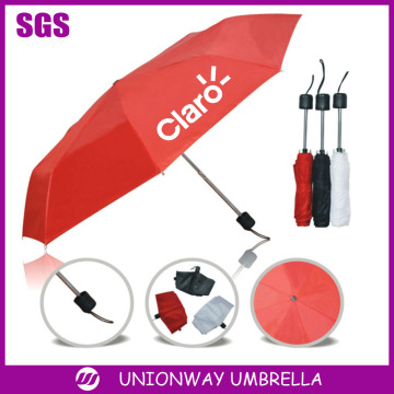 2015 hot sale manual open cheap folding umbrella, 3 fold umbrella , cheap promotional umbrella