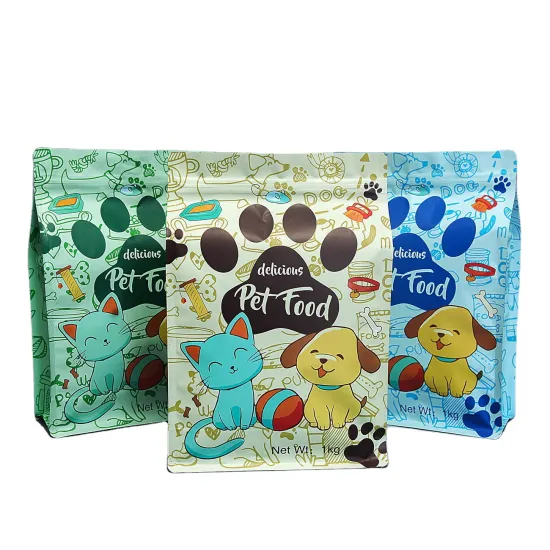 flat bottom royal cat pet food packaging