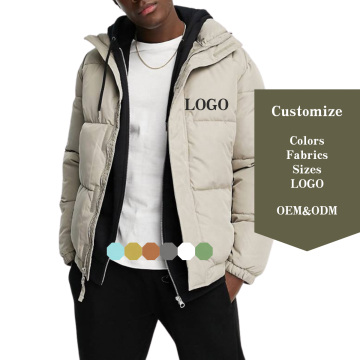 Wholesale Men's Khaki Puffer Jacket: Lightweight Quilted Bomber Jacket