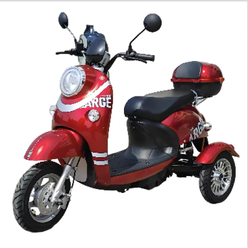 Compact Three-Wheeled Electric Scooter for Home Use
