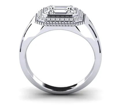 Men`s Luxury 18K Lab Diamond Ring
