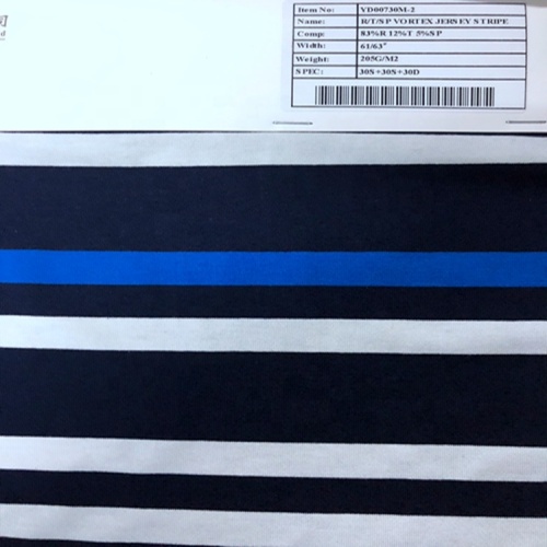 Dirt-proof Vortex Stripe Spandex Terylene Rayon Fabric