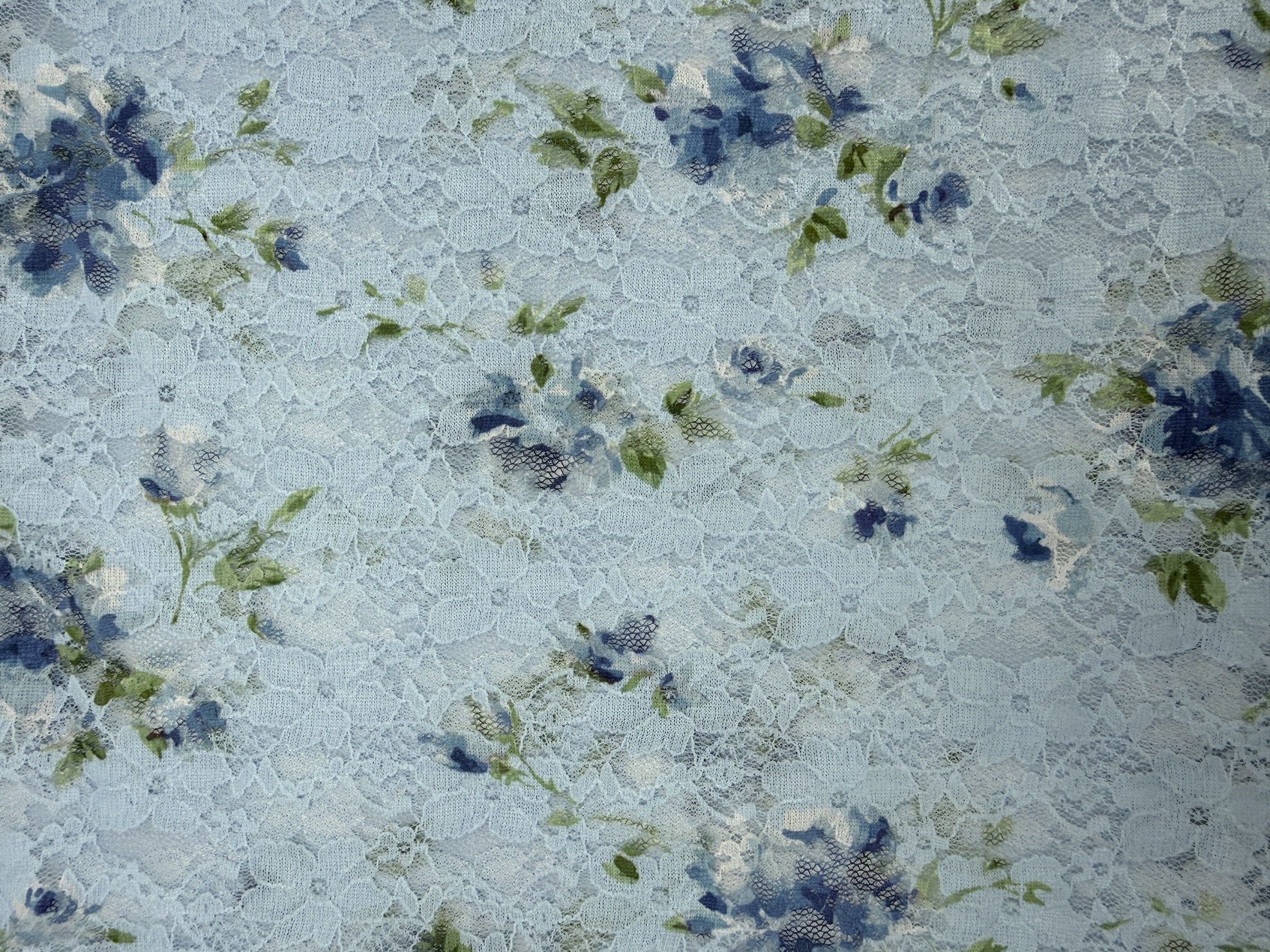 Lightweight ditsy floral lace dress fabric