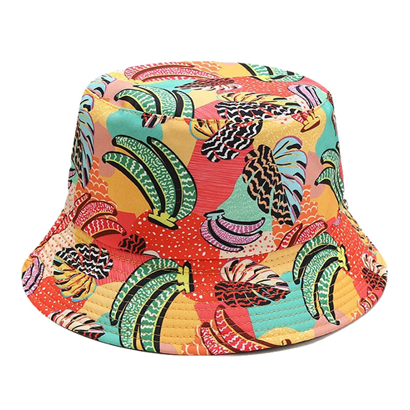 Sombrero de cubo reversible de impresión unisex