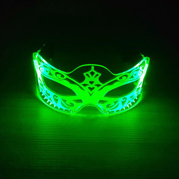 Finegreen Lighting Glasses: LED Half Face Mask Sunglasses for Halloween