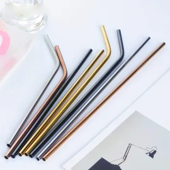 Wholesale304 Stainless Steel Straws With Case And Cleaning