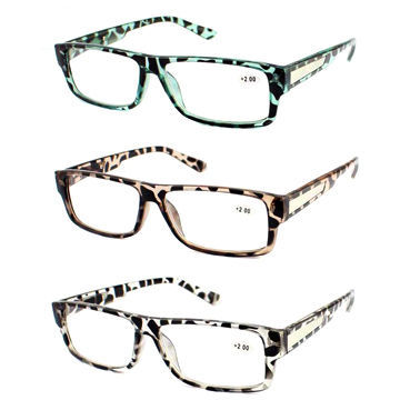 2014 fashion plastic reading glasses with matching pouch