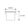 Lámpara empotrada LED de acero inoxidable de 18 W resistente a la intemperie