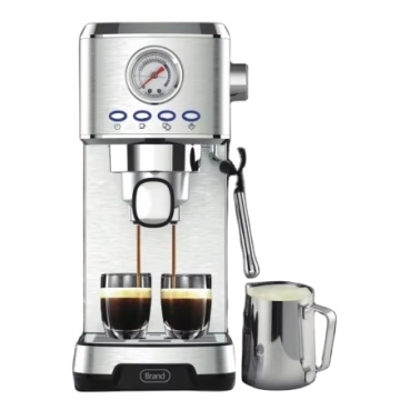 Powerful Steam Wand Espresso Machine with 1L Removable Water Tank