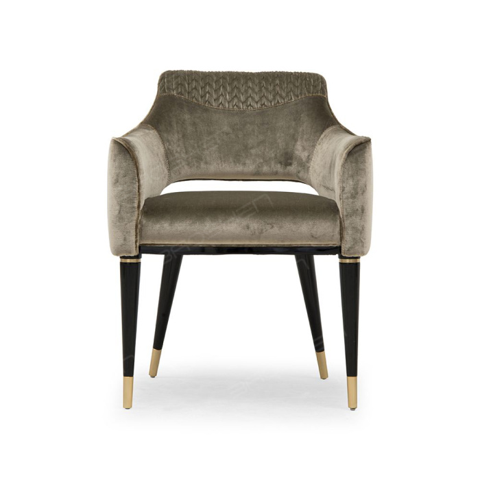 cadeira de jantar de veludo de luxo