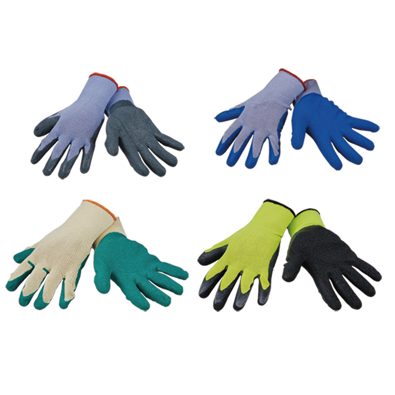 Crinkle coated safety working glove