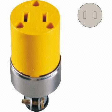 Two Flat Pins Power Socket Adapter in American Style
