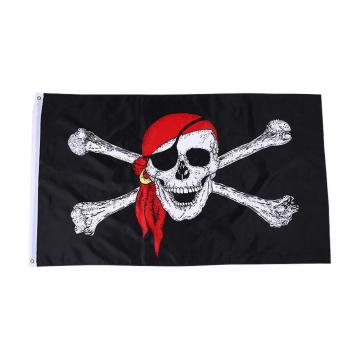 anpassade tryckta piratflaggdesign