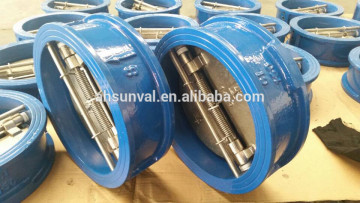 Dual plate check valve wafer type