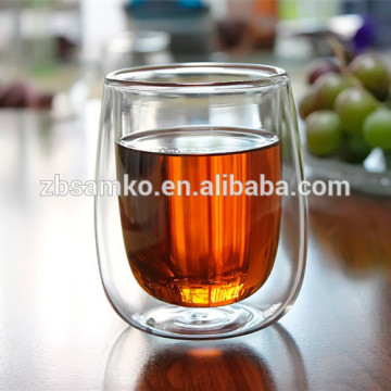 Shot glass double wall cup for tea