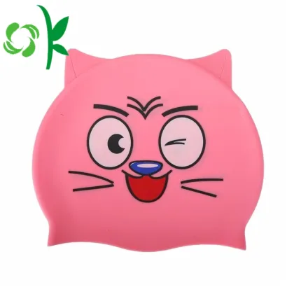 Silicone Cat Swim Hats Caps for Long Hair