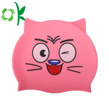 Silicone Cat Swim Hats Casquettes pour cheveux longs