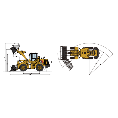 Erdbewegungsmaschinerie LOVOL FL920H Mini -Radlader