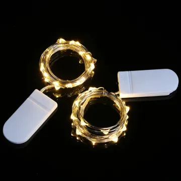 CR2032 Battery-Powered LED Starry Fairy String Lights with Copper Wire